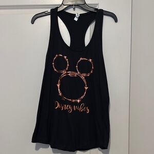 Rose gold Disney Vibes Black Tank Top